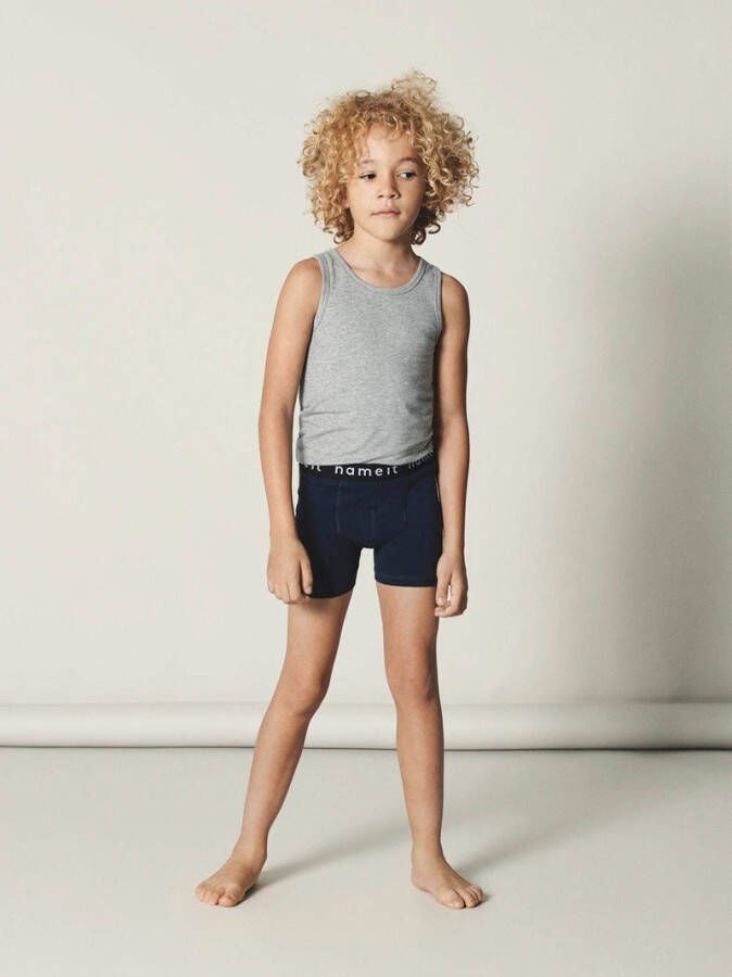 name it ! Jongens 2 Pack Boxer - Zwart Katoen/elasthan