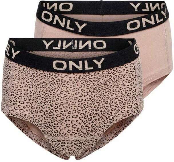 ONLY KIDS hipster KONLIGA set van 2 roze/zwart