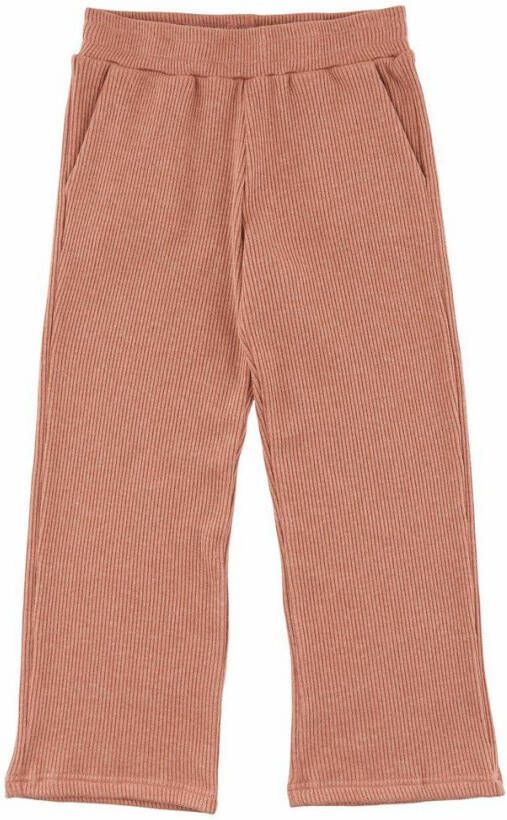 LITTLE PIECES broek LPCIRCLE van gerecycled polyester oudroze