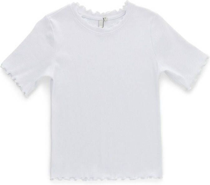 LITTLE PIECES T shirt LPANNA met ruches wit