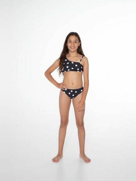 Protest crop bikini PRTMILA JR met stippen zwart/wit