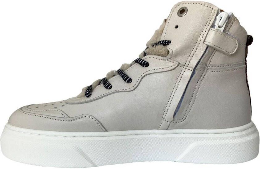 Red Rag 13144 hoge leren sneakers off white