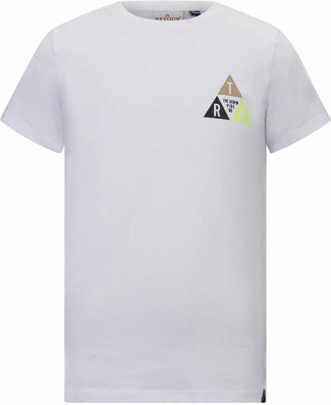 Retour Denim ! Jongens Shirt Korte Mouw -- Wit Katoen