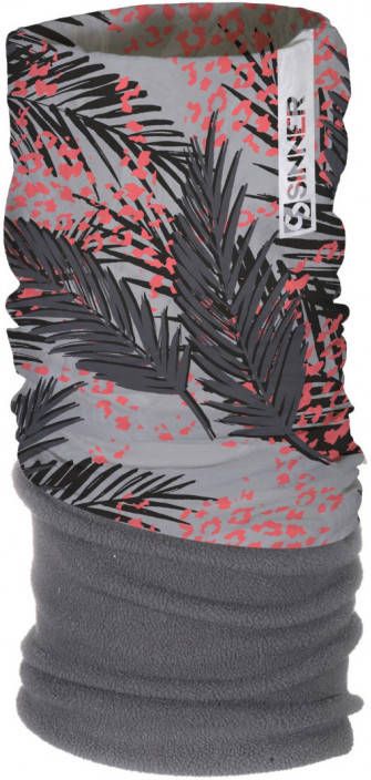 FLEECE BANDANA PLANTS ANIMAL GRIJS NEON ORANJE kopen? | SINNER