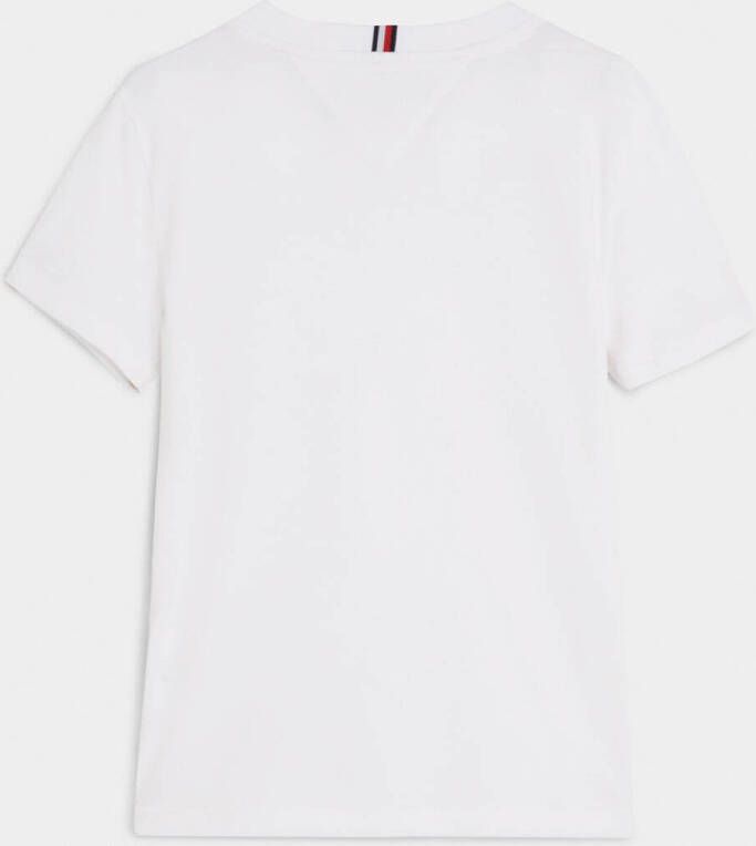 Tommy Hilfiger ! Jongens Shirt Korte Mouw -- Wit Katoen