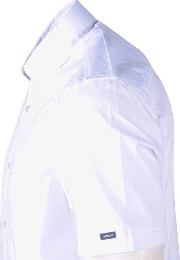 Twinlife heren overhemd korte mouw stretch