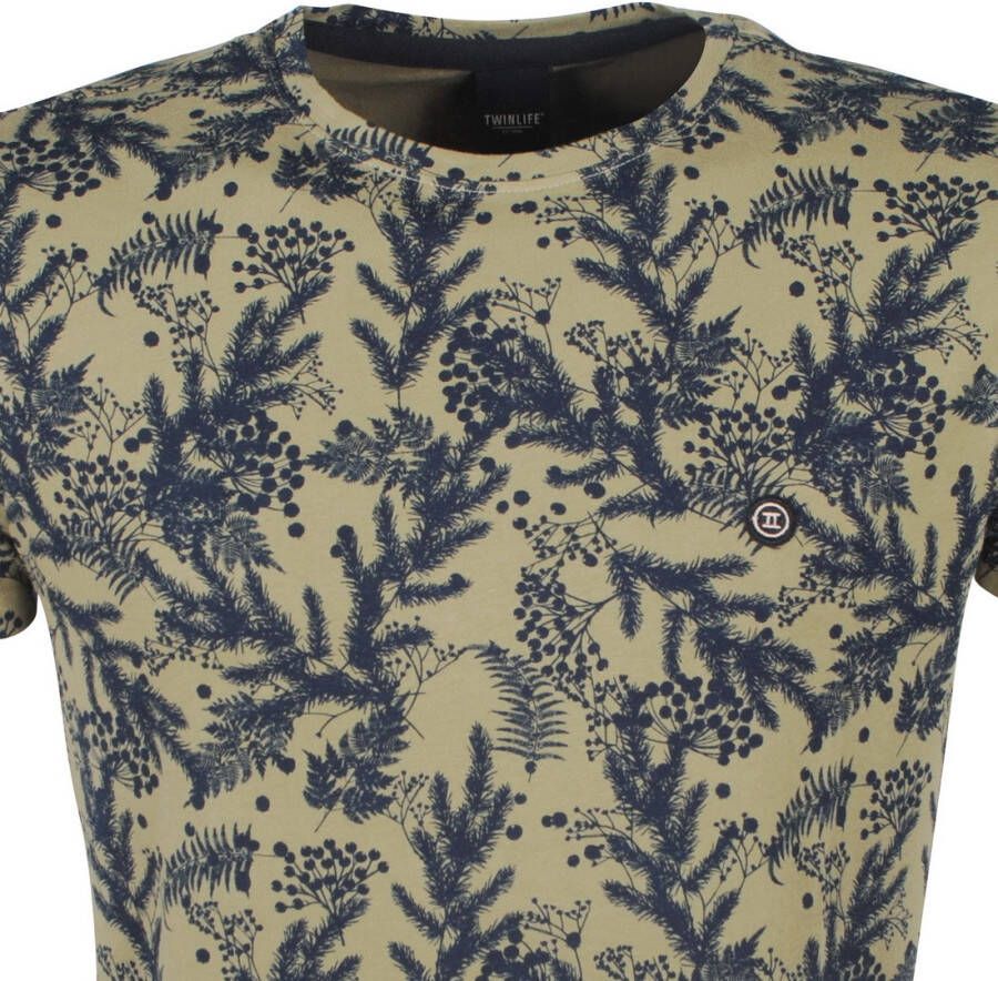 Twinlife heren t shirt olijf
