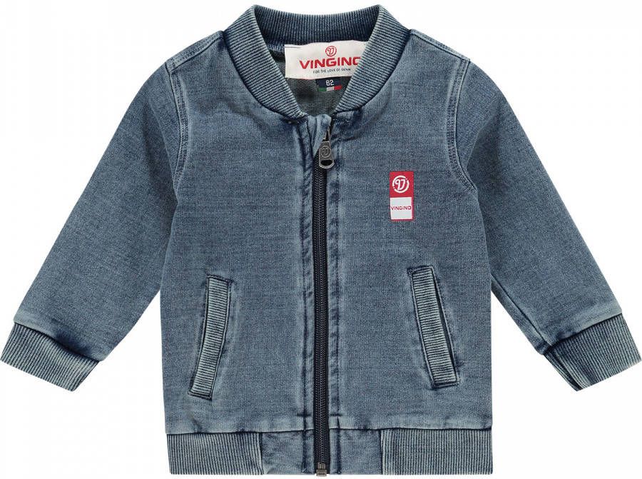 Vingino baby vest Olivier mid blue wash