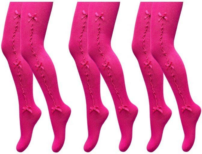 White Label 3 pack maillots meisjes strikjes fuchsia