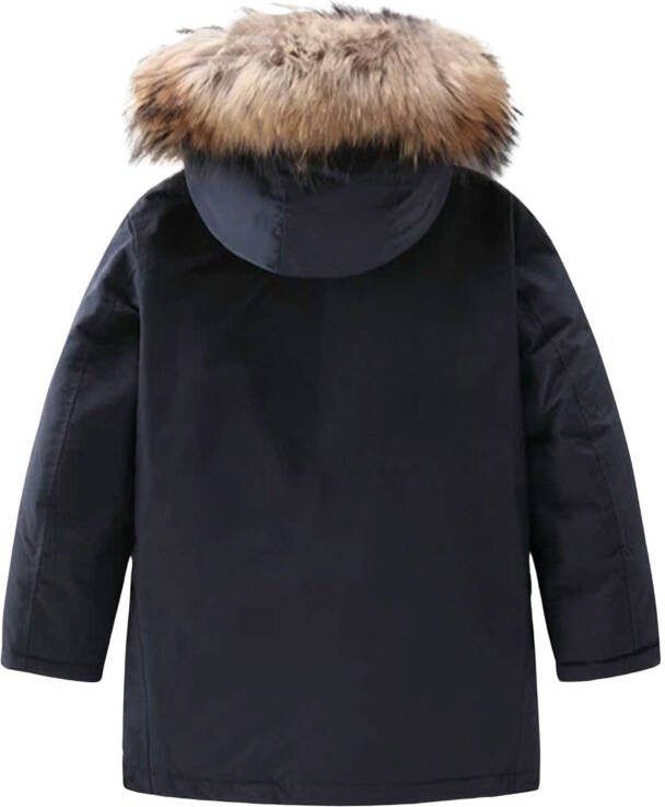 Woolrich giacca Arctic Detachable Fur Parka bambino in tessuto Ramar idrorepellente melton