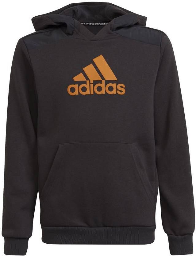 adidas Hoodie Badge of Sport Grijs/Oranje Kinderen