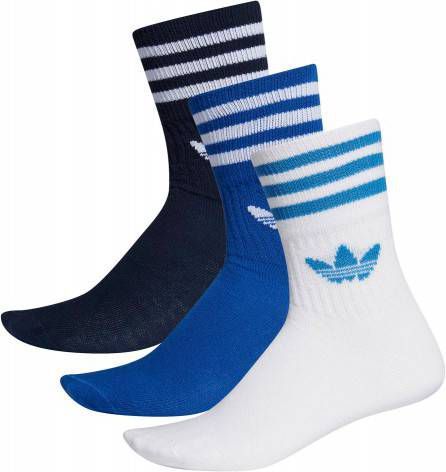 adidas Originals Adicolor sokken (set van 3 paar) blauw/wit