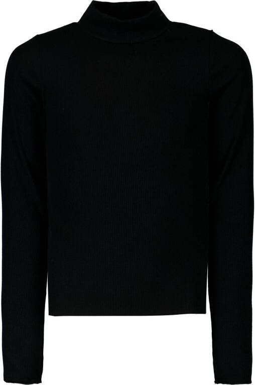 Garcia ribgebreide longsleeve zwart