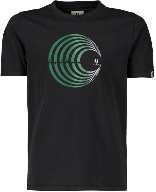 Garcia T shirt met printopdruk donkergrijs